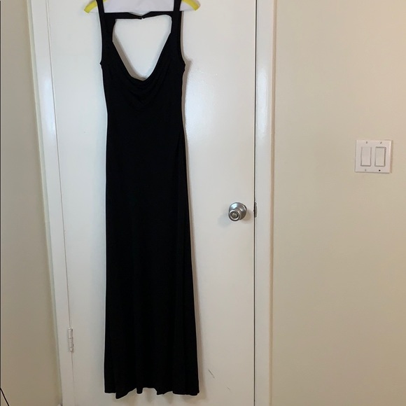 Frivole Dresses & Skirts - Frivole black gown with drape neckline and back